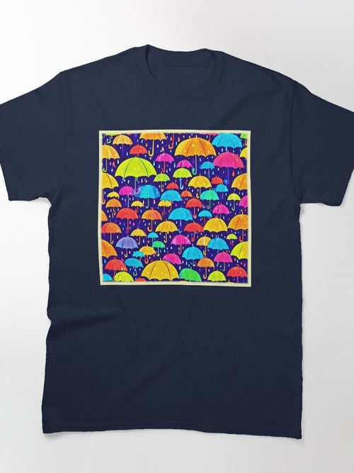 Colorful Umbrella Rain Art Classic T-Shirt
