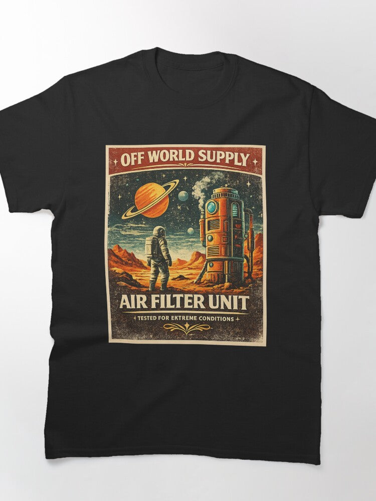 Off World Supply Air Filter Unit Retro Sci Fi Poster T-Shirt Classic T-Shirt
