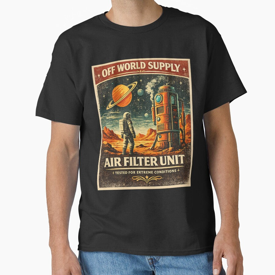 Off World Supply Air Filter Unit Retro Sci Fi Poster T-Shirt Classic T-Shirt
