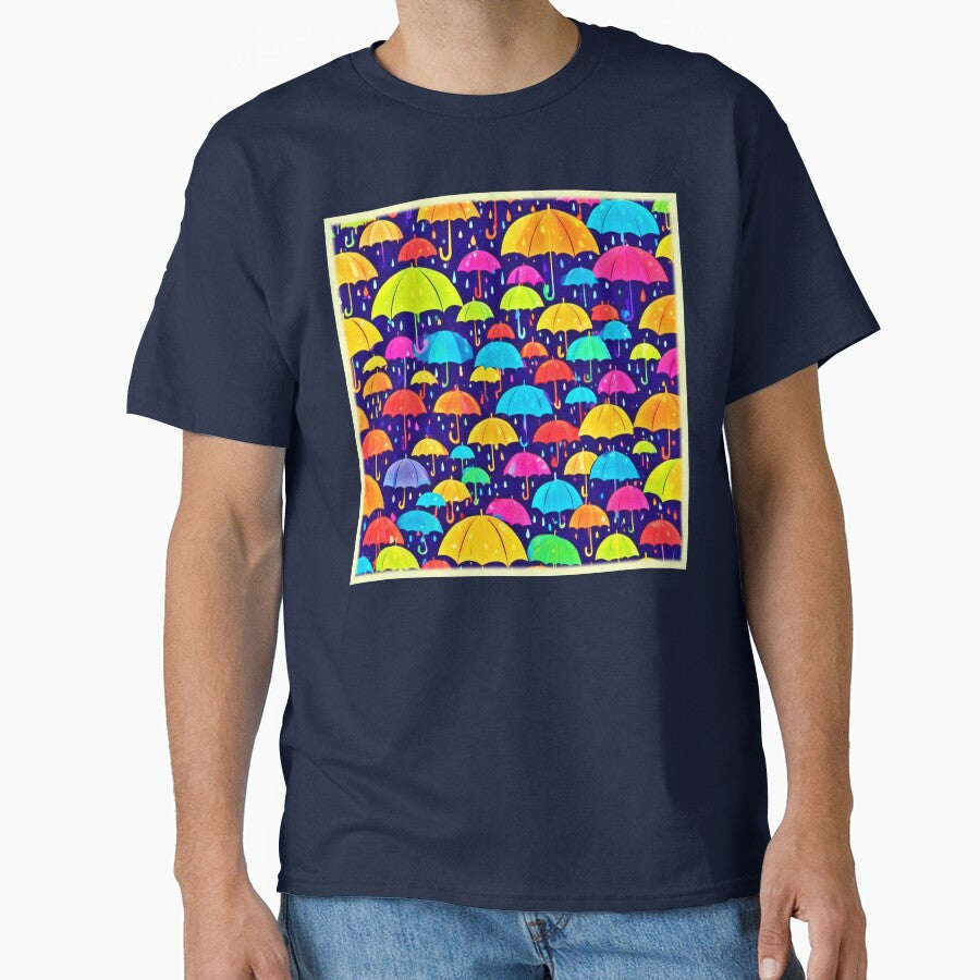 Colorful Umbrella Rain Art Classic T-Shirt
